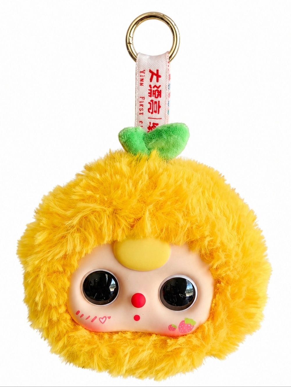 Baby Three - Big Cute Plush Orchard Bag Charm NIB - Ugly Orange
